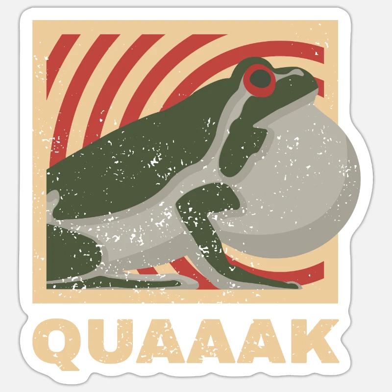 Frosch Sticker Größe S (10 x 10 cm)