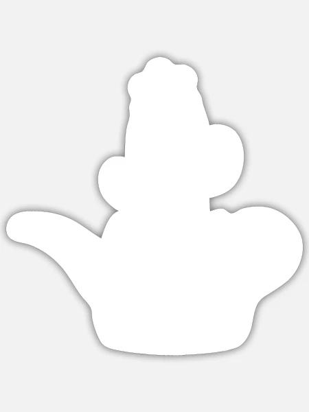  - Sticker size S (10 x 10 cm) - white matte