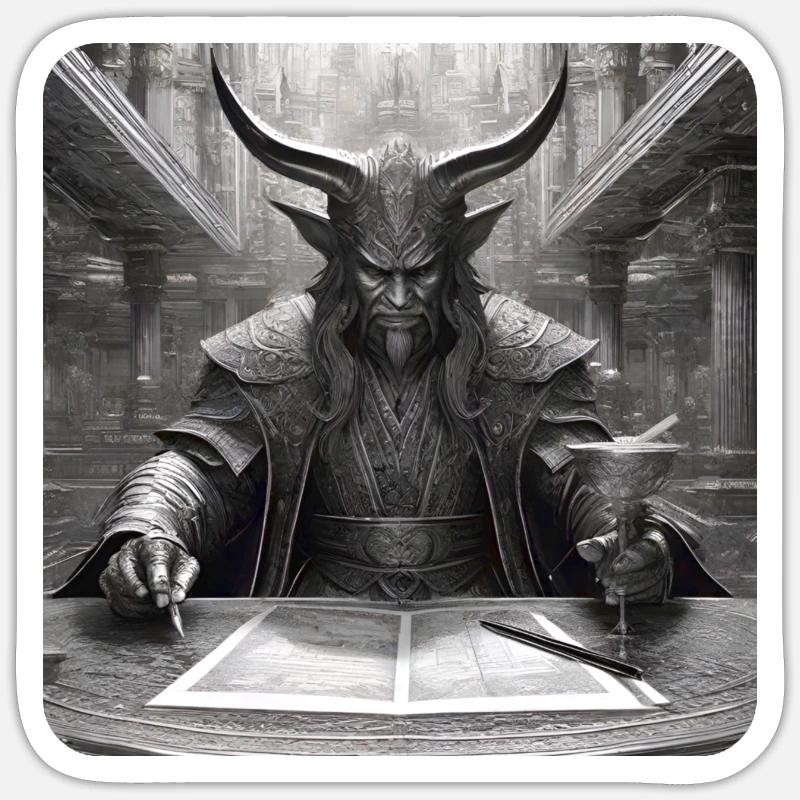 Evil Devil - Sticker size S (10 x 10 cm) - white matte