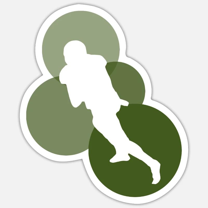 Touchdown du quart-arrière Sticker taille S (10 x 10 cm)