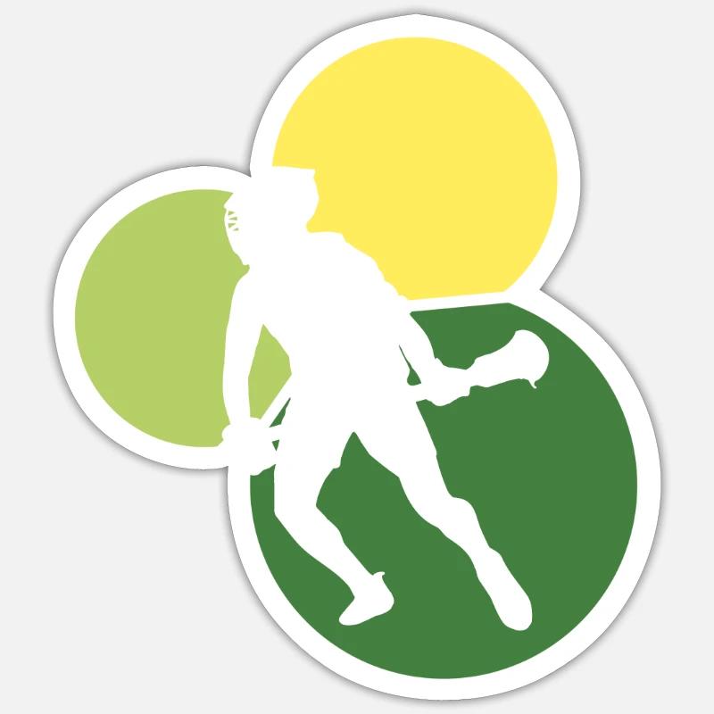 Intercrosse Lacrosse - Sticker size S (10 x 10 cm) - white matte