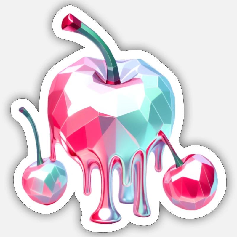 Cherry Sky Ruby Reflection Sticker size S (10 x 10 cm)