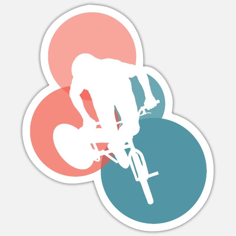 VTT VTT VTT VTT - Sticker taille S (10 x 10 cm) - blanc mat