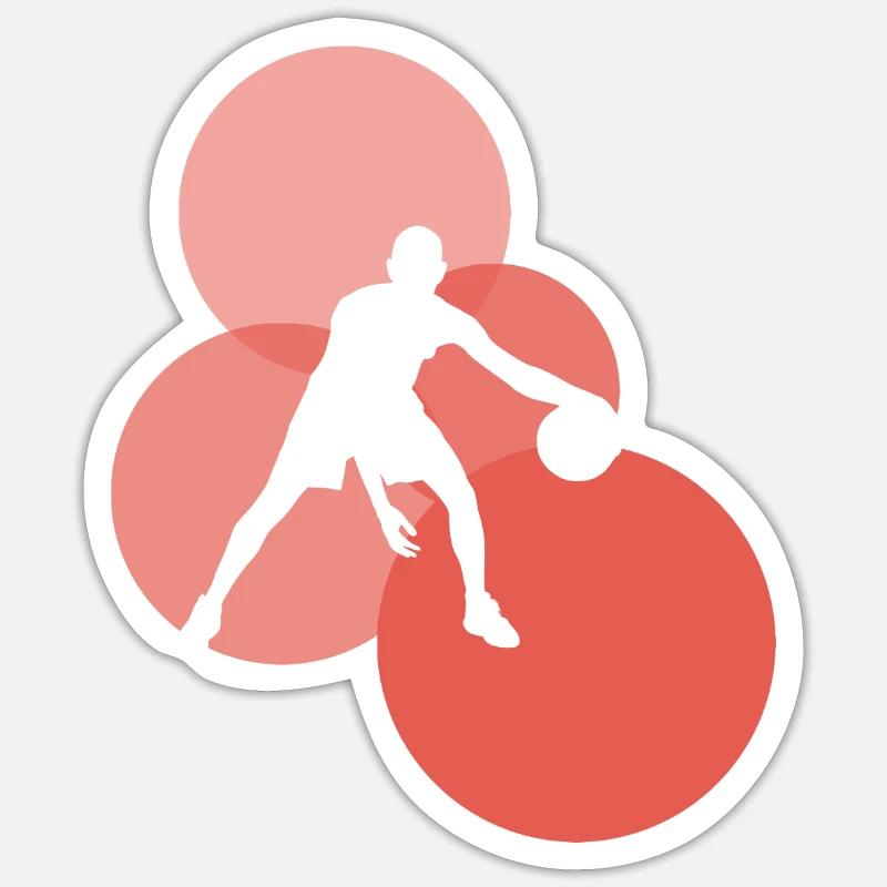 Dribble Hooping - Sticker taille S (10 x 10 cm) - blanc mat