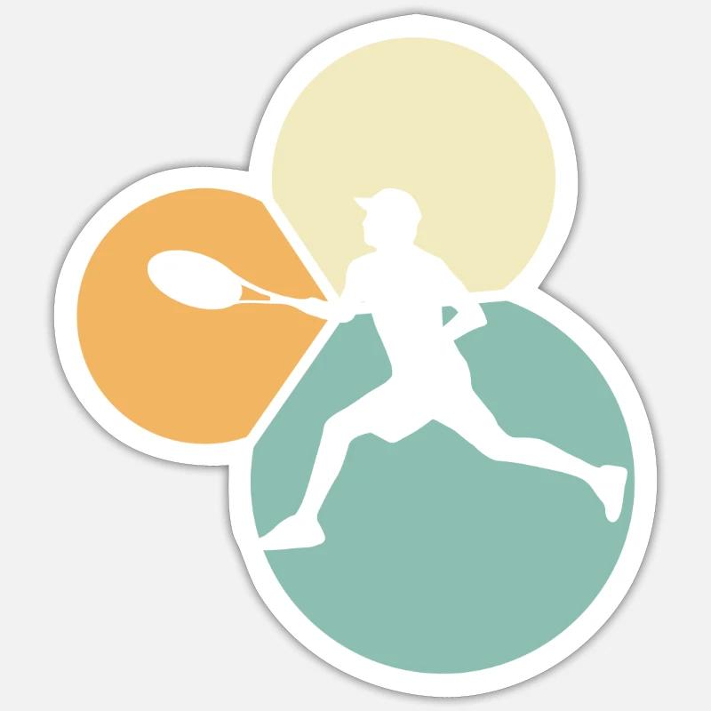 Racket Forehand - Sticker size S (10 x 10 cm) - white matte
