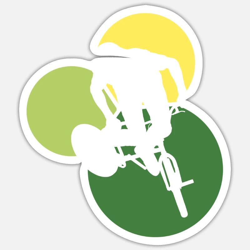 Trail VTT - Sticker taille S (10 x 10 cm) - blanc mat
