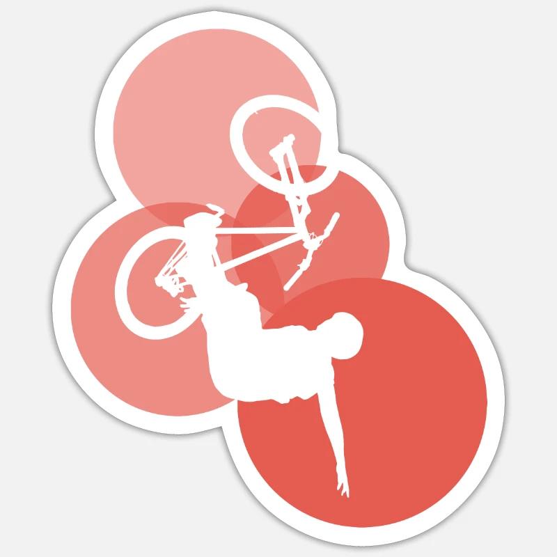 Trail VTT b - Sticker taille S (10 x 10 cm) - blanc mat