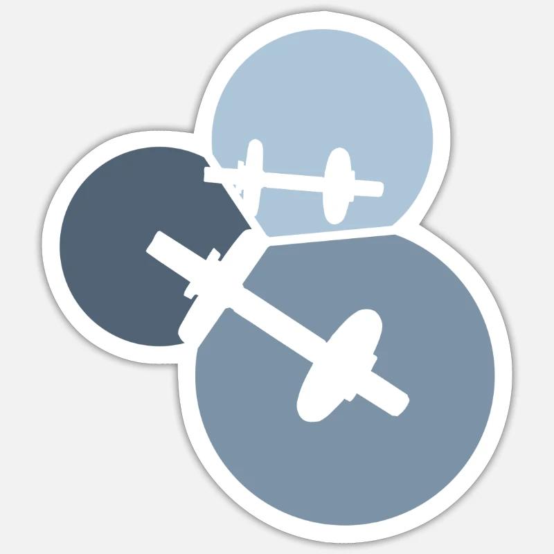 Musculation Musculation - Sticker taille S (10 x 10 cm) - blanc mat