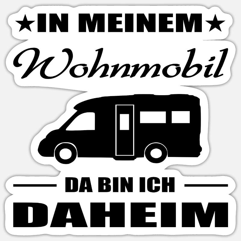 Camping - Sticker Größe S (10 x 10 cm) - Mattweiß