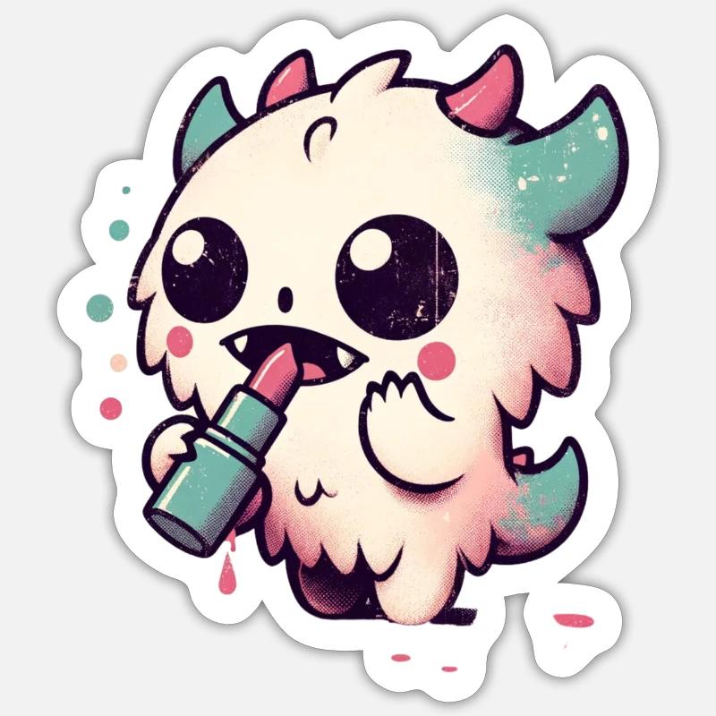 Makeup and Monsters - Sticker size S (10 x 10 cm) - white matte