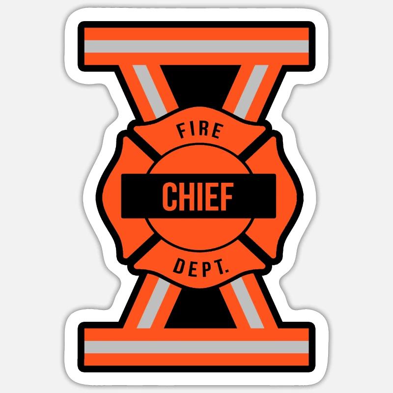 Fire Brigade Commander Ladder - Sticker size S (10 x 10 cm) - white matte