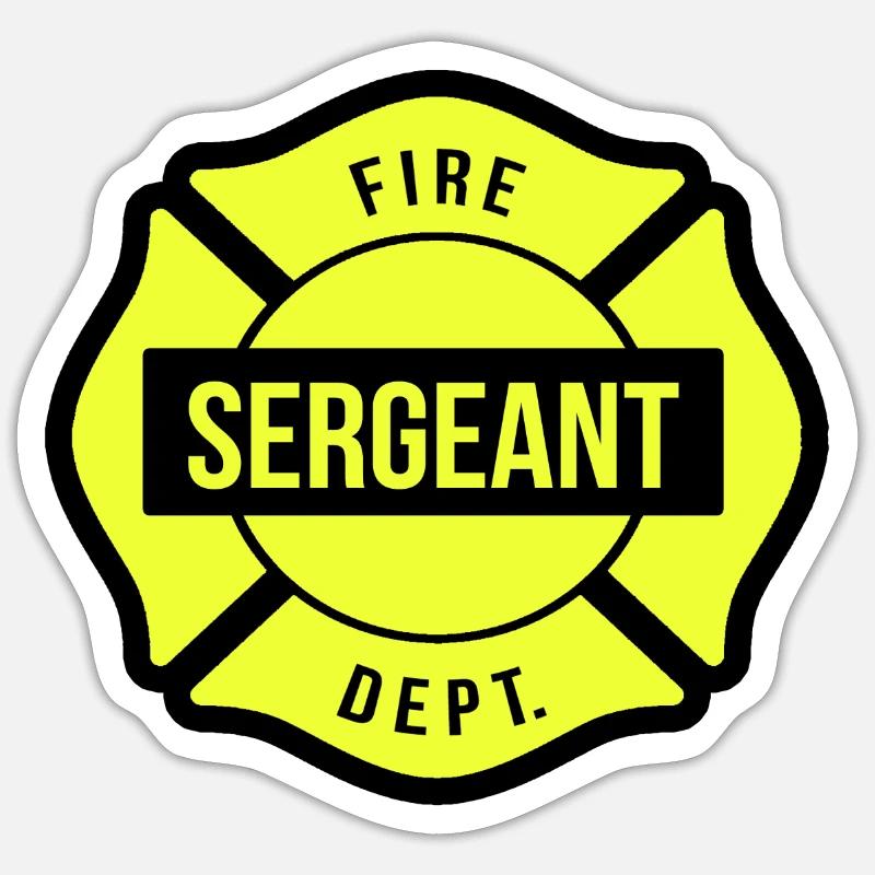 Fire Sergeant - Sticker size S (10 x 10 cm) - white matte