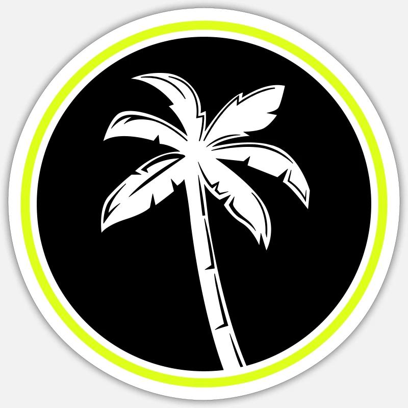 palme Sticker Größe S (10 x 10 cm)