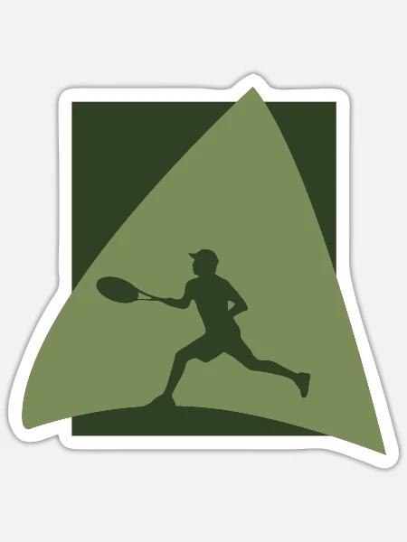 Tennisplatz Tennis - Sticker Größe S (10 x 10 cm) - Mattweiß