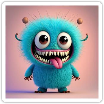 Happy Halloween niedliches Monster gruselig lustig gruselig - Sticker Größe S (10 x 10 cm) - Mattweiß - Vorne