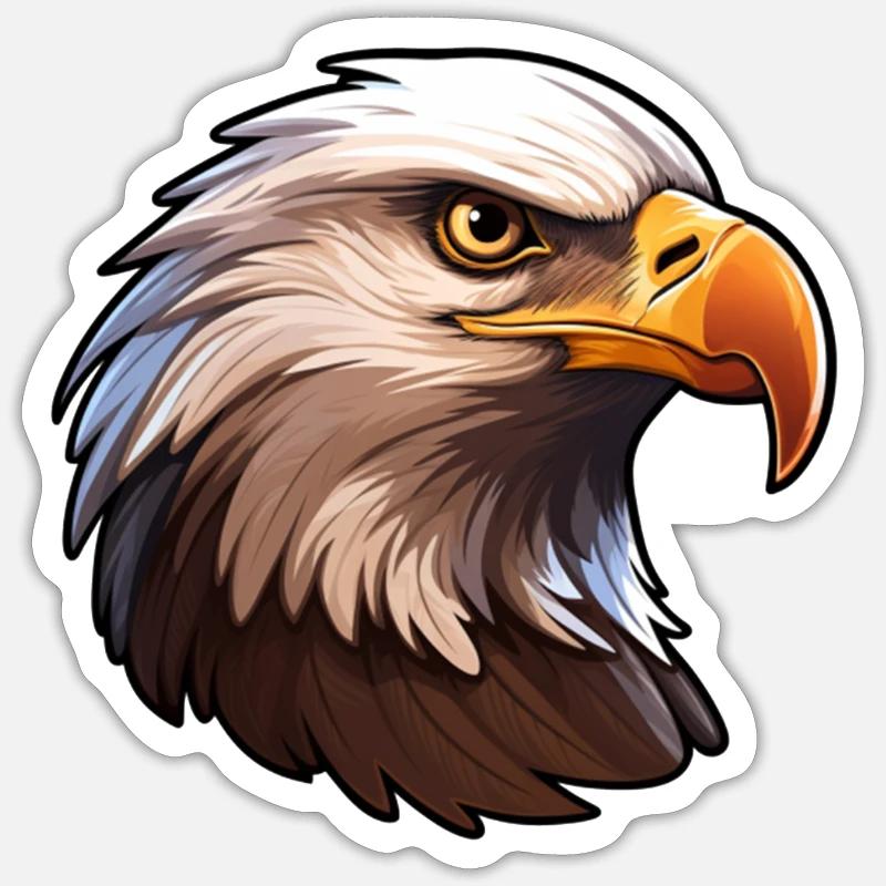 Eagle Eagle's Head Sticker size S (10 x 10 cm)
