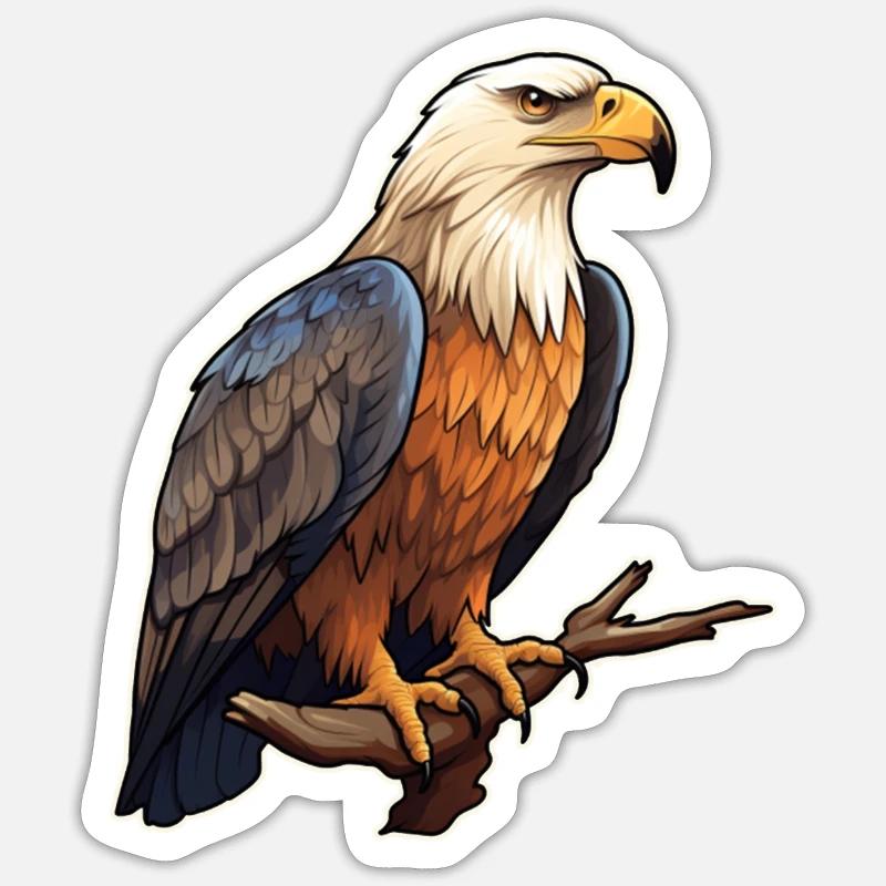 Eagle Eagle's Head - Sticker size S (10 x 10 cm) - white matte