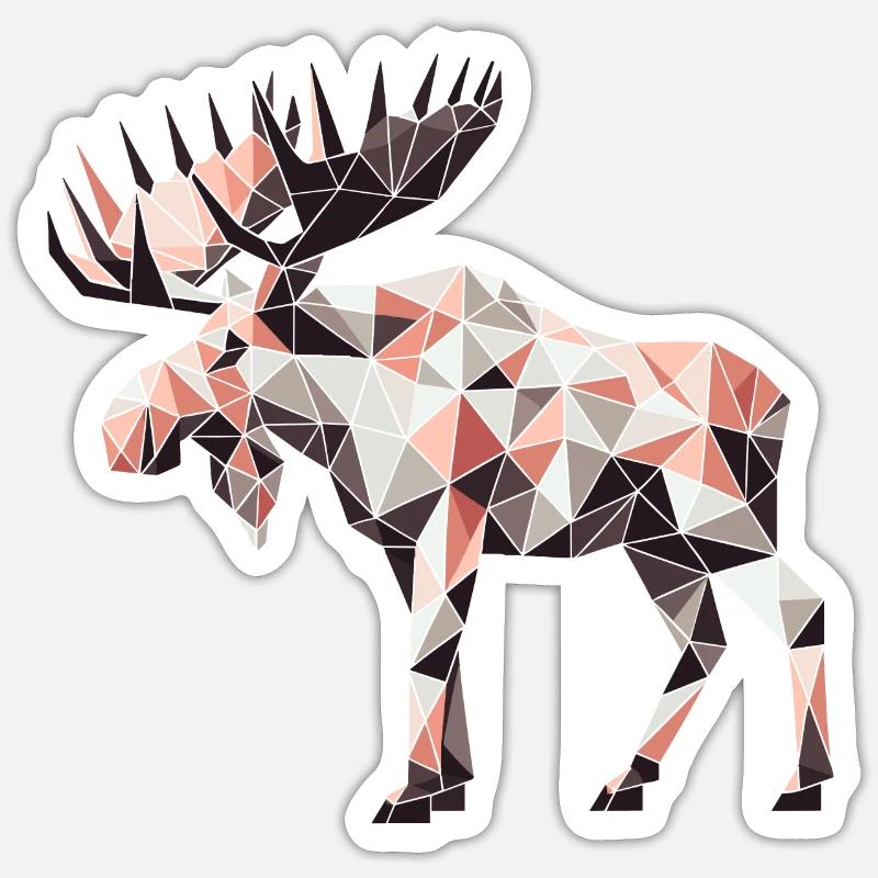 Moose // mosses - Sticker size S (10 x 10 cm) - white matte