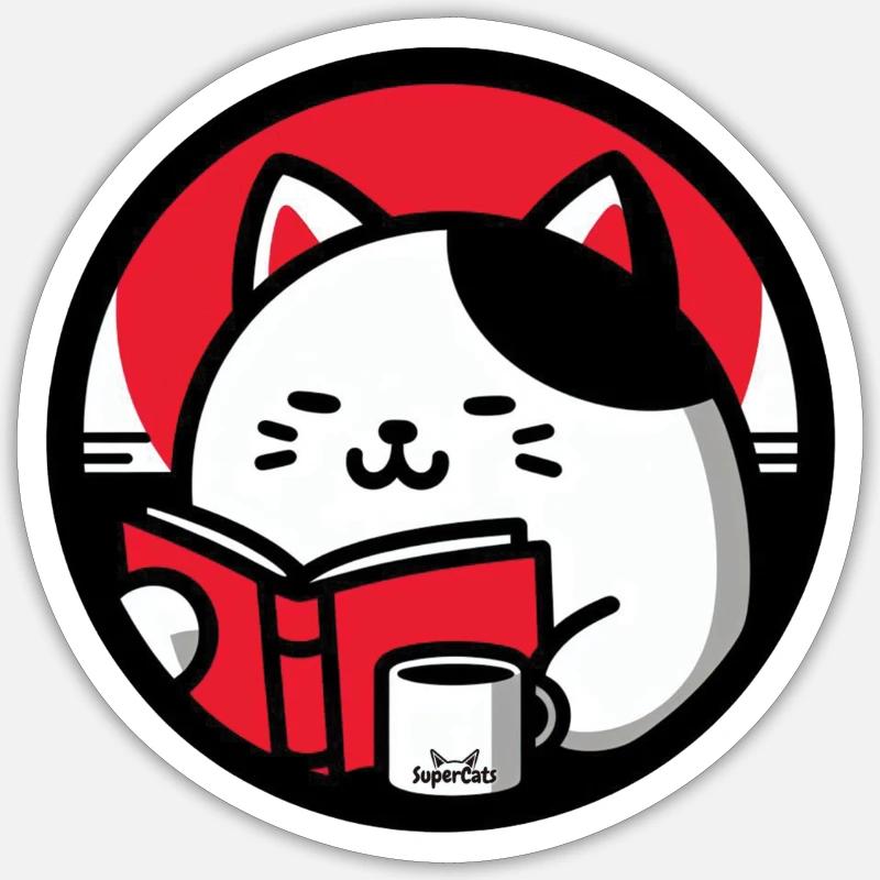 Chat Reader 2 Sticker size S (10 x 10 cm)
