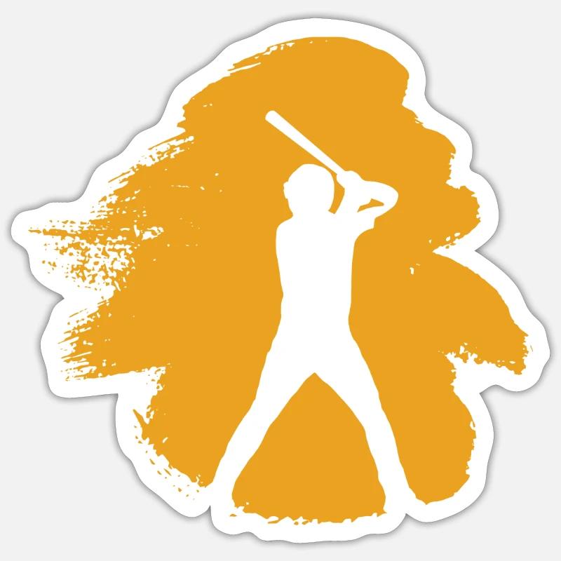 Baseball Baseball Baserunner - Sticker Größe S (10 x 10 cm) - Mattweiß