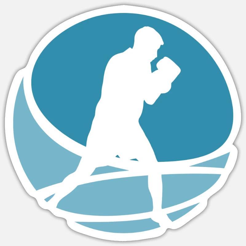 Boxe Match Boxe Uppercut Sticker taille S (10 x 10 cm)