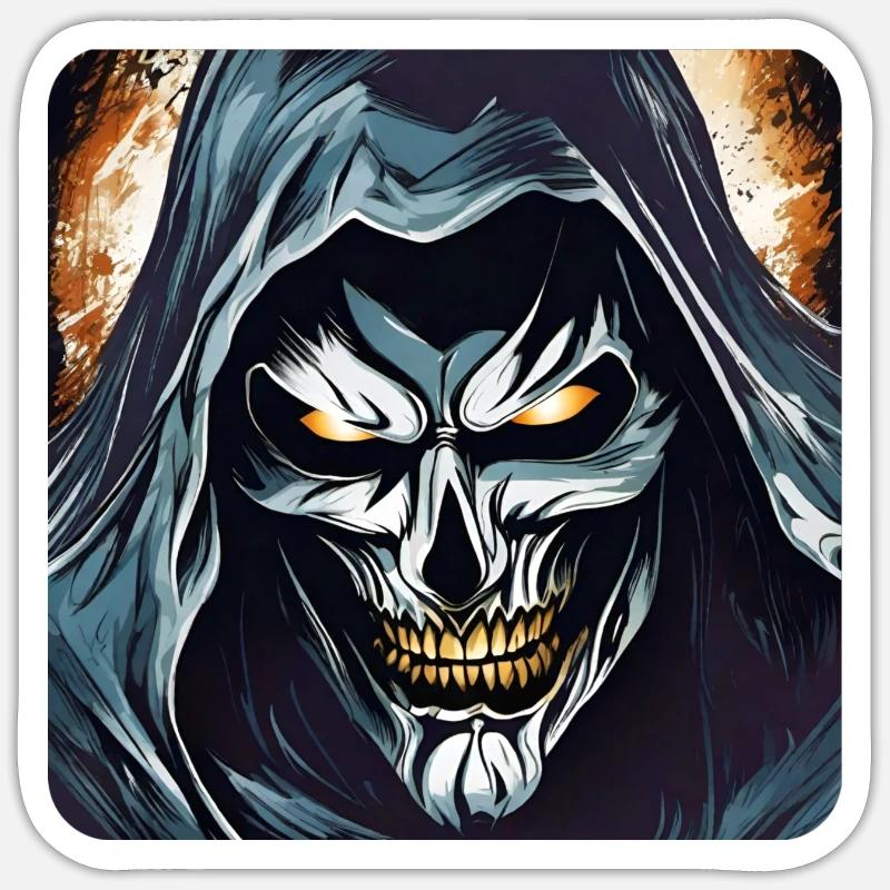 Evil Grinning Horror Skull Sticker size S (10 x 10 cm)