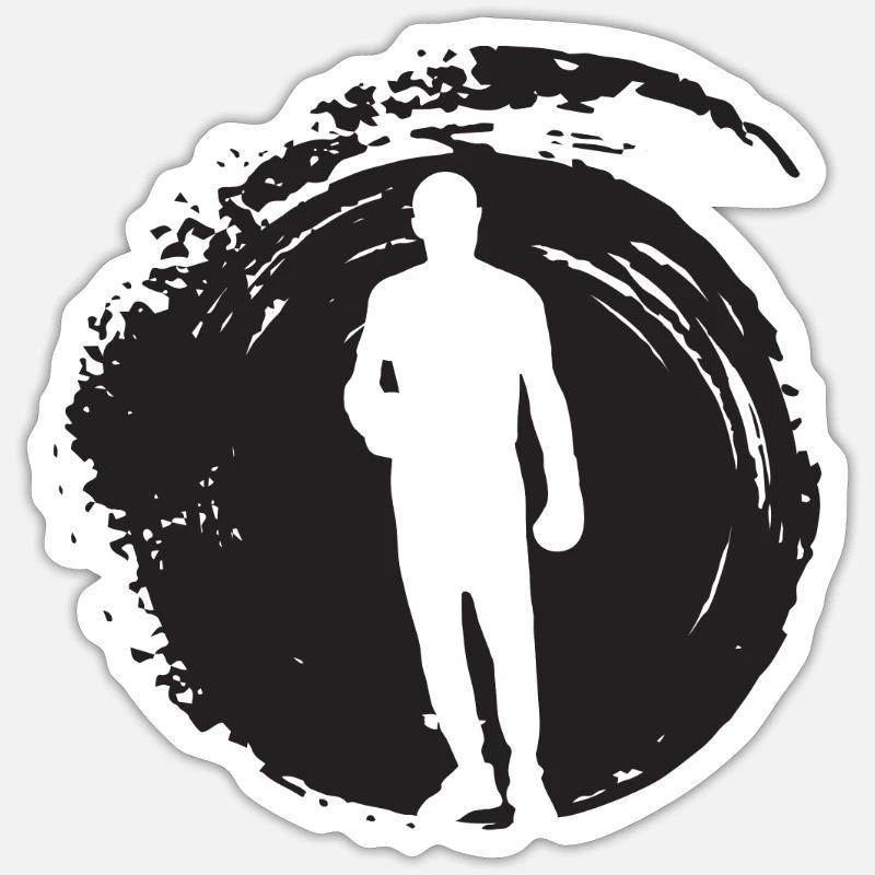 Uppercut Boxe - Sticker taille S (10 x 10 cm) - blanc mat