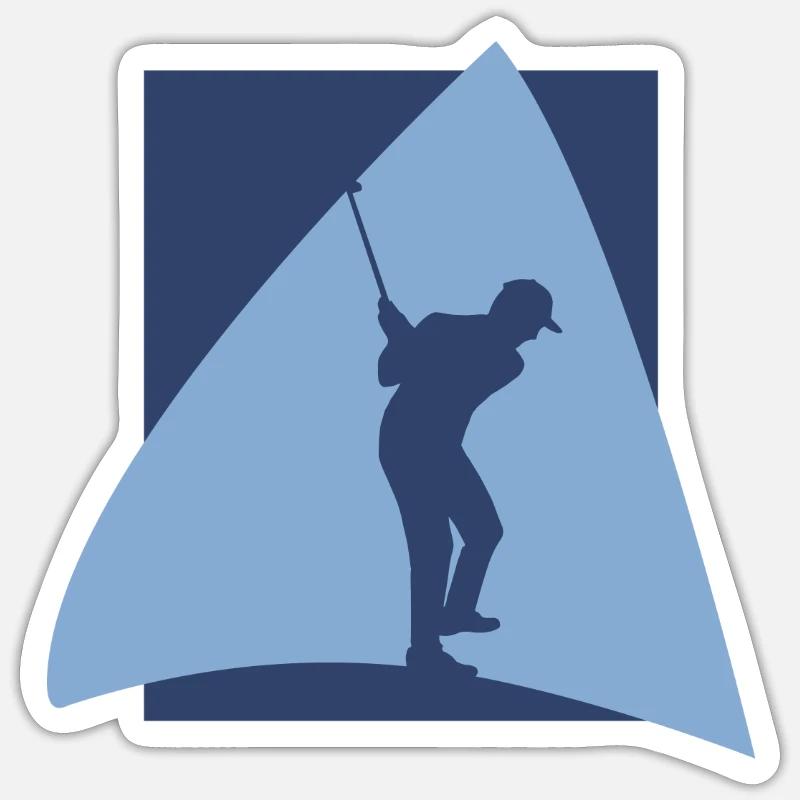 Golfeurs Golfeurs - Sticker taille S (10 x 10 cm) - blanc mat