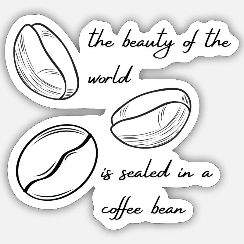 Coffee bean Sticker size S (10 x 10 cm)