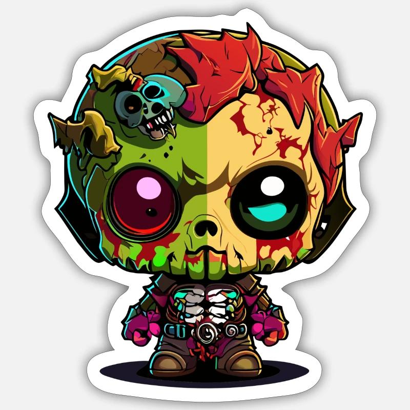 Piccolo zombie Sticker formato S (10 x 10 cm)