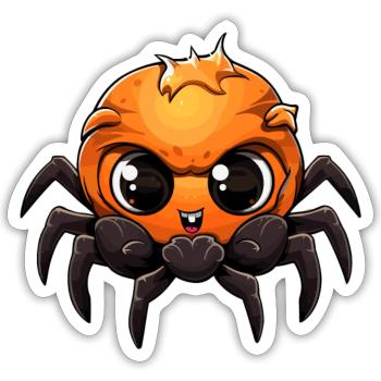 Baby Spider Halloween Cartoon - Sticker size S (10 x 10 cm) - white matte - Front