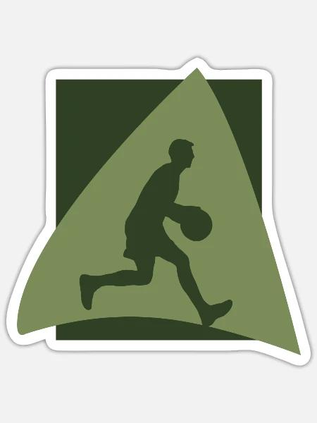 Basketballspieler Hooping - Sticker Größe S (10 x 10 cm) - Mattweiß