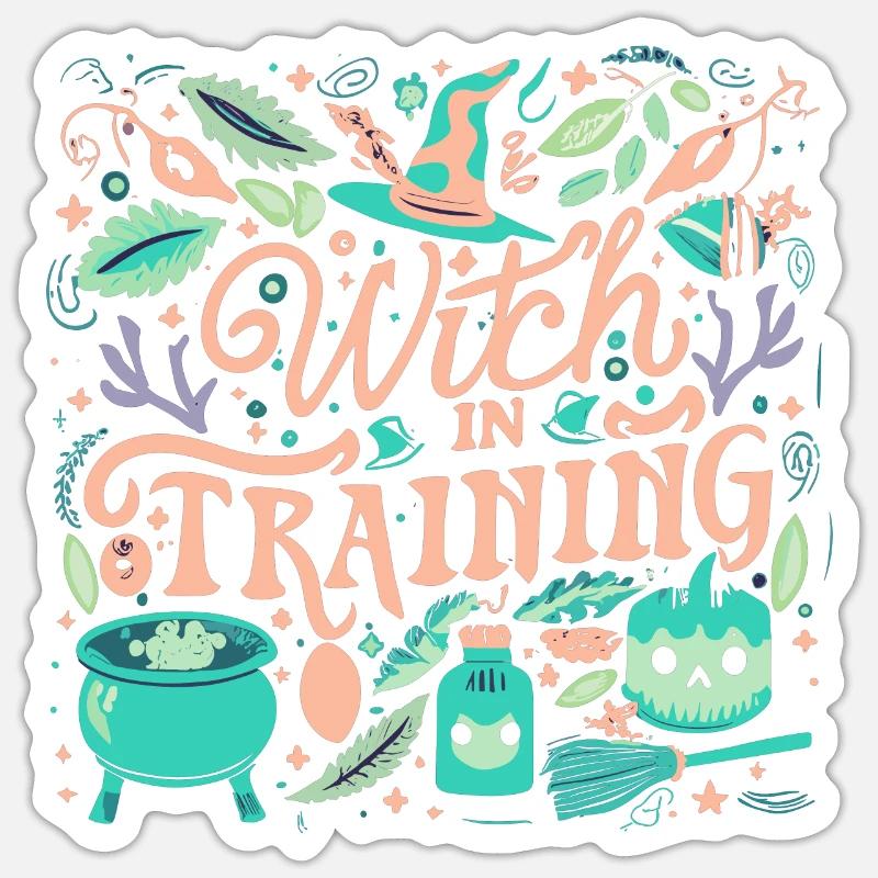 Witch in Training - Sticker size S (10 x 10 cm) - white matte