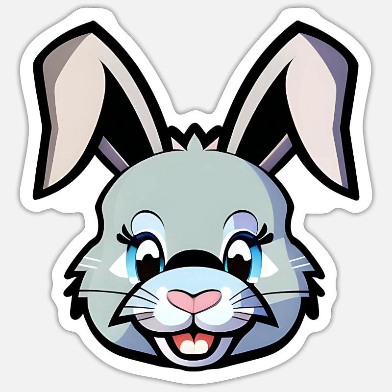 Hare - Sticker size S (10 x 10 cm) - white matte