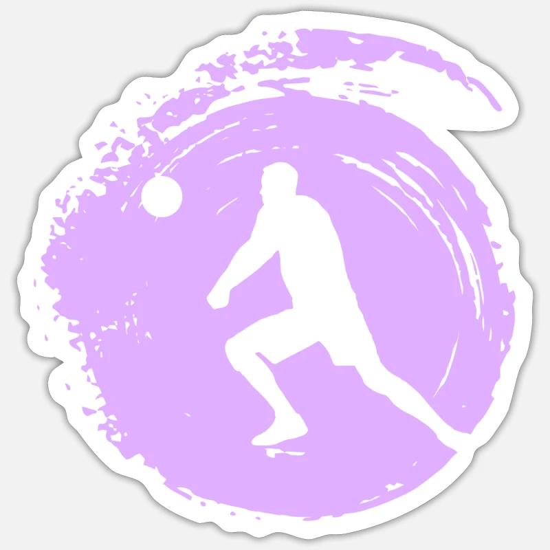 Beach Beachen - Sticker Größe S (10 x 10 cm) - Mattweiß