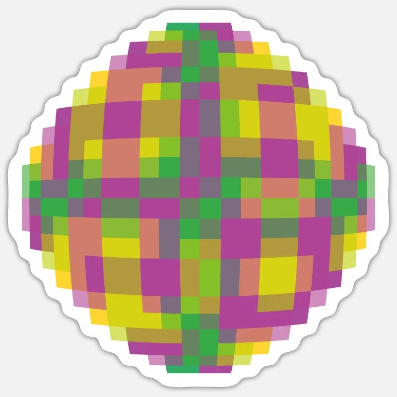 PIXEL - Sticker Größe S (10 x 10 cm) - Mattweiß