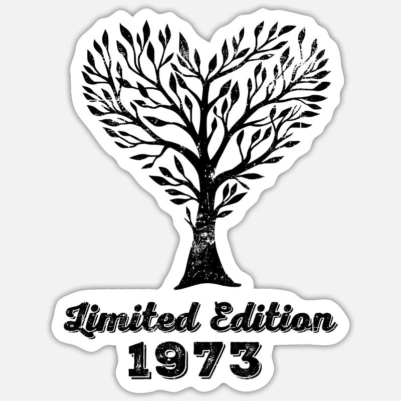 Millésime 1973 - Sticker taille S (10 x 10 cm) - blanc mat
