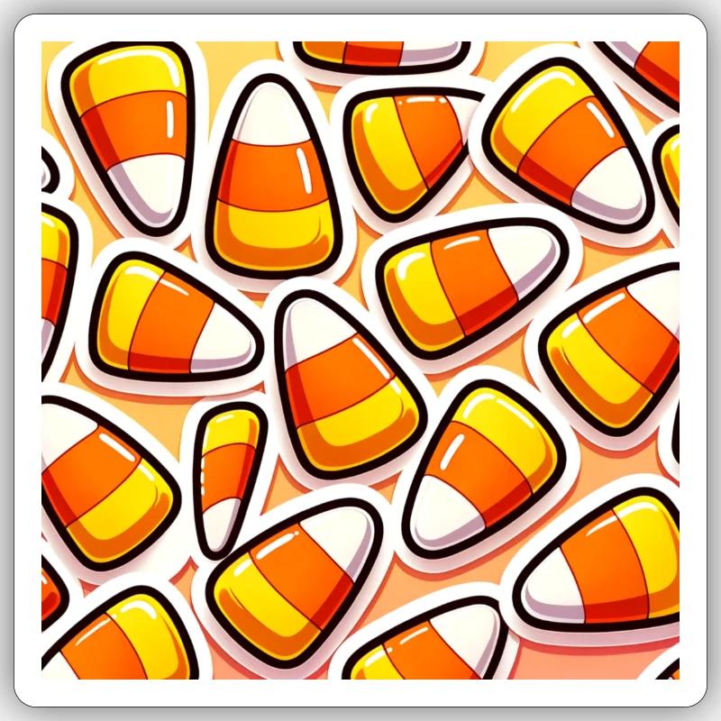 candy corn pattern - Halloween Special Sticker size S (10 x 10 cm)