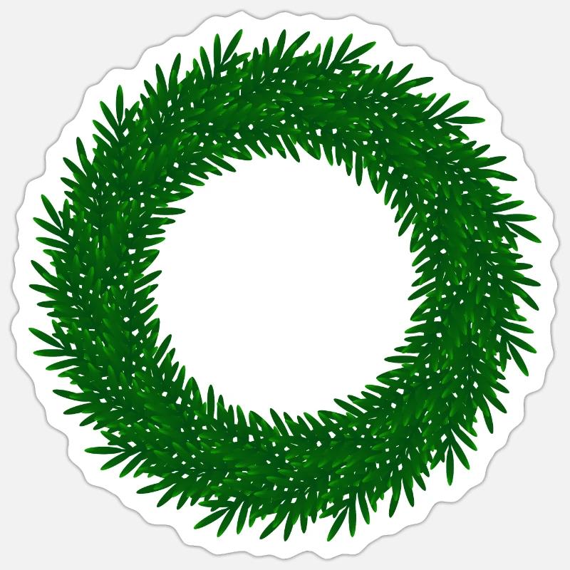 Couronne de l’Avent - Sticker taille S (10 x 10 cm) - blanc mat