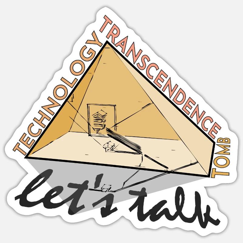 Pyramide Tomb Technology Transcendence - sand Sticker Größe S (10 x 10 cm)