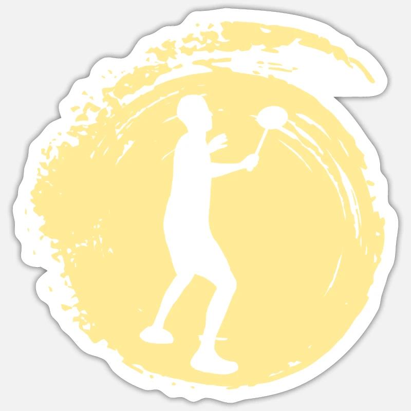 Drop Badminton Racket Sticker size S (10 x 10 cm)