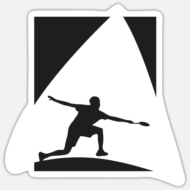 Badmintonschläger Badminton - Sticker Größe S (10 x 10 cm) - Mattweiß