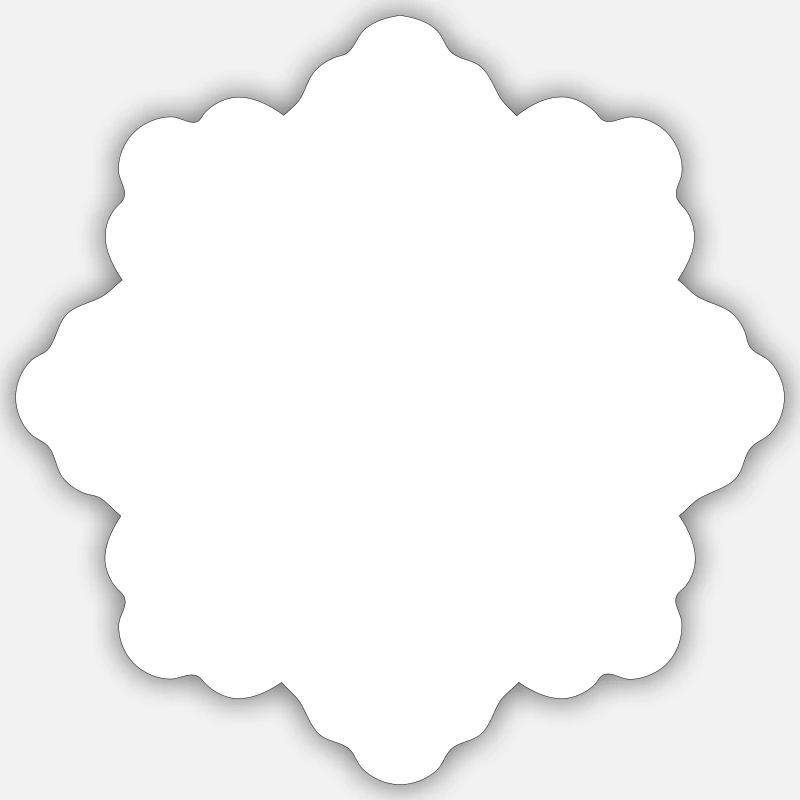 Snowflake Snow Icon - Sticker size S (10 x 10 cm) - white matte