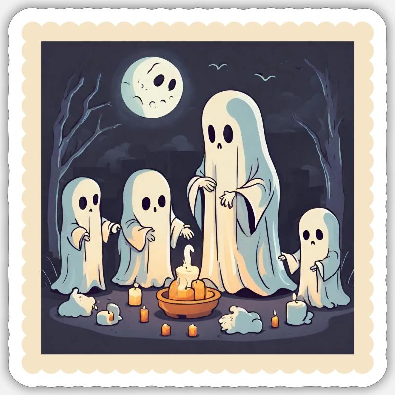 Ghosts ritual Sticker size S (10 x 10 cm)