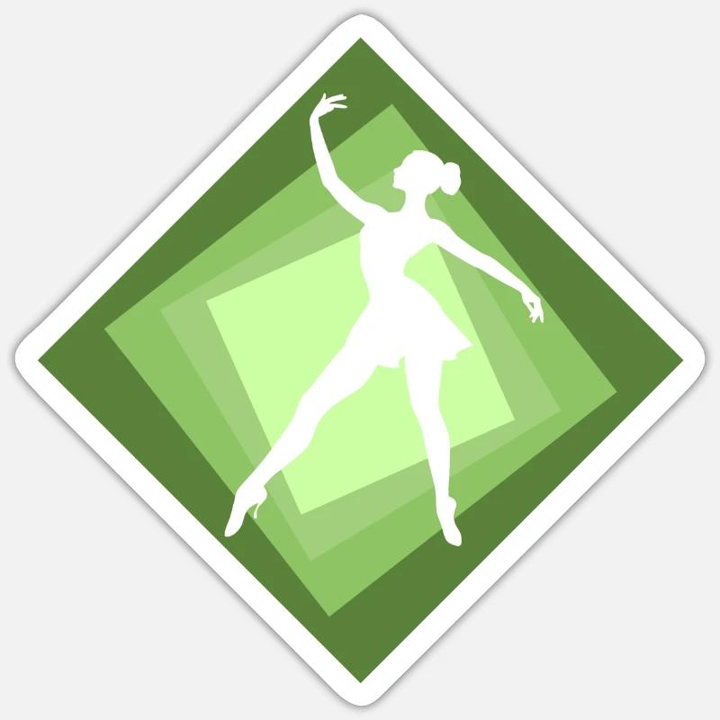 Ballett Oper Oper - Sticker Größe S (10 x 10 cm) - Mattweiß