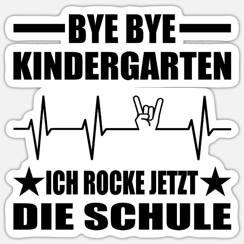 Einschulung - Sticker Größe S (10 x 10 cm) - Mattweiß