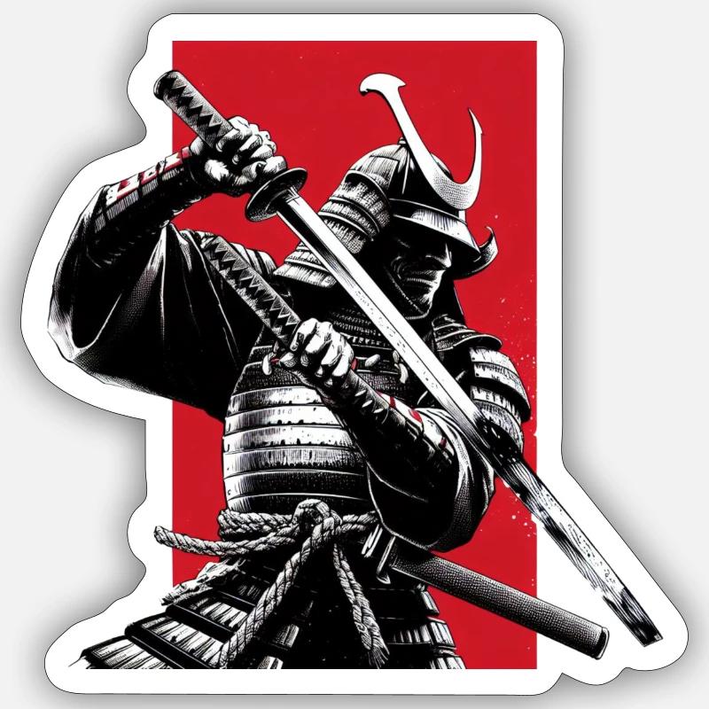 Samurai Sticker Größe S (10 x 10 cm)