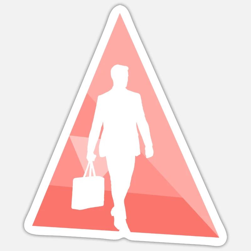 Activité bancaire banquier - Sticker taille S (10 x 10 cm) - blanc mat