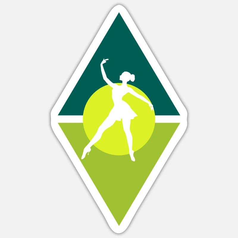 Danseuse de ballet Danseuse de ballet Danseuse de ballet Sticker taille S (10 x 10 cm)