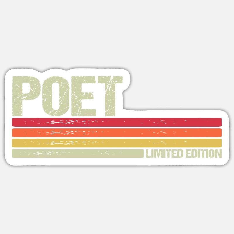 Poet Limited Editon Sticker size S (10 x 10 cm)